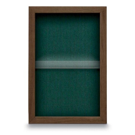 United Visual Products Indoor Enclosed Combo Board, 48"x36", Black Frame/Grey & Cinnabar UVCB4836B-GREY-CINNABA